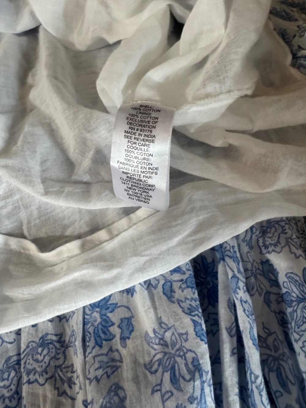 NEW Calypso St Barth Maxi Dress Blue White Print Cotton Lined Sleeveless Small - Picture 15 of 16